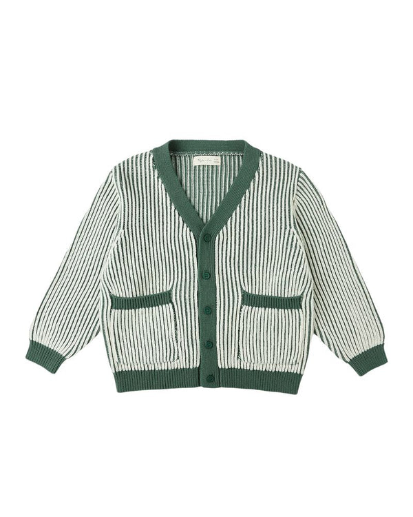 HAYWOOD CARDIGAN || GREEN STRIPE