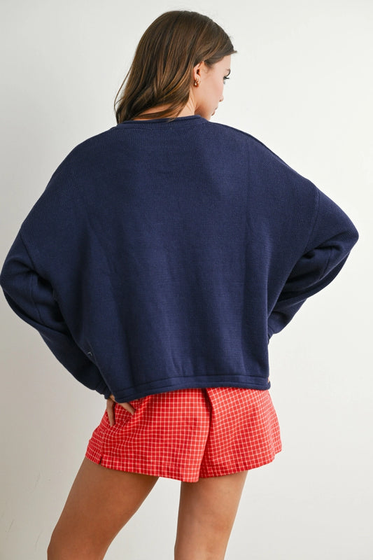 Women's Sweater | Navy Multi