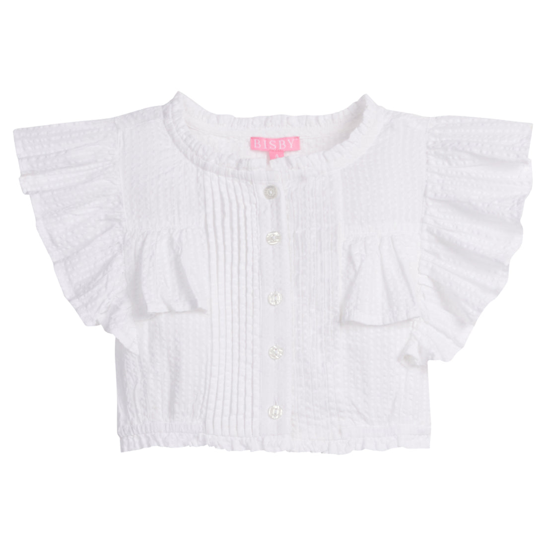 Annie Top | White Seersucker