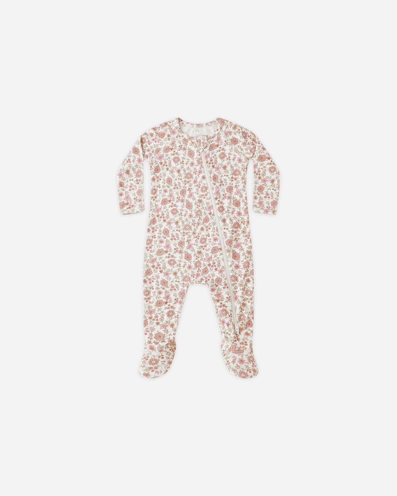 BAMBOO ZIP FOOTIE || BLOOM