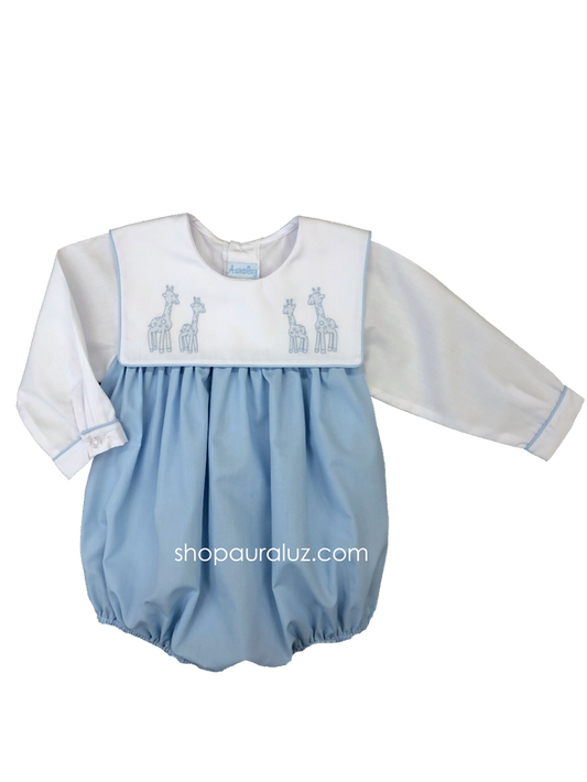 Baby Boy Giraffe Bubble | Blue