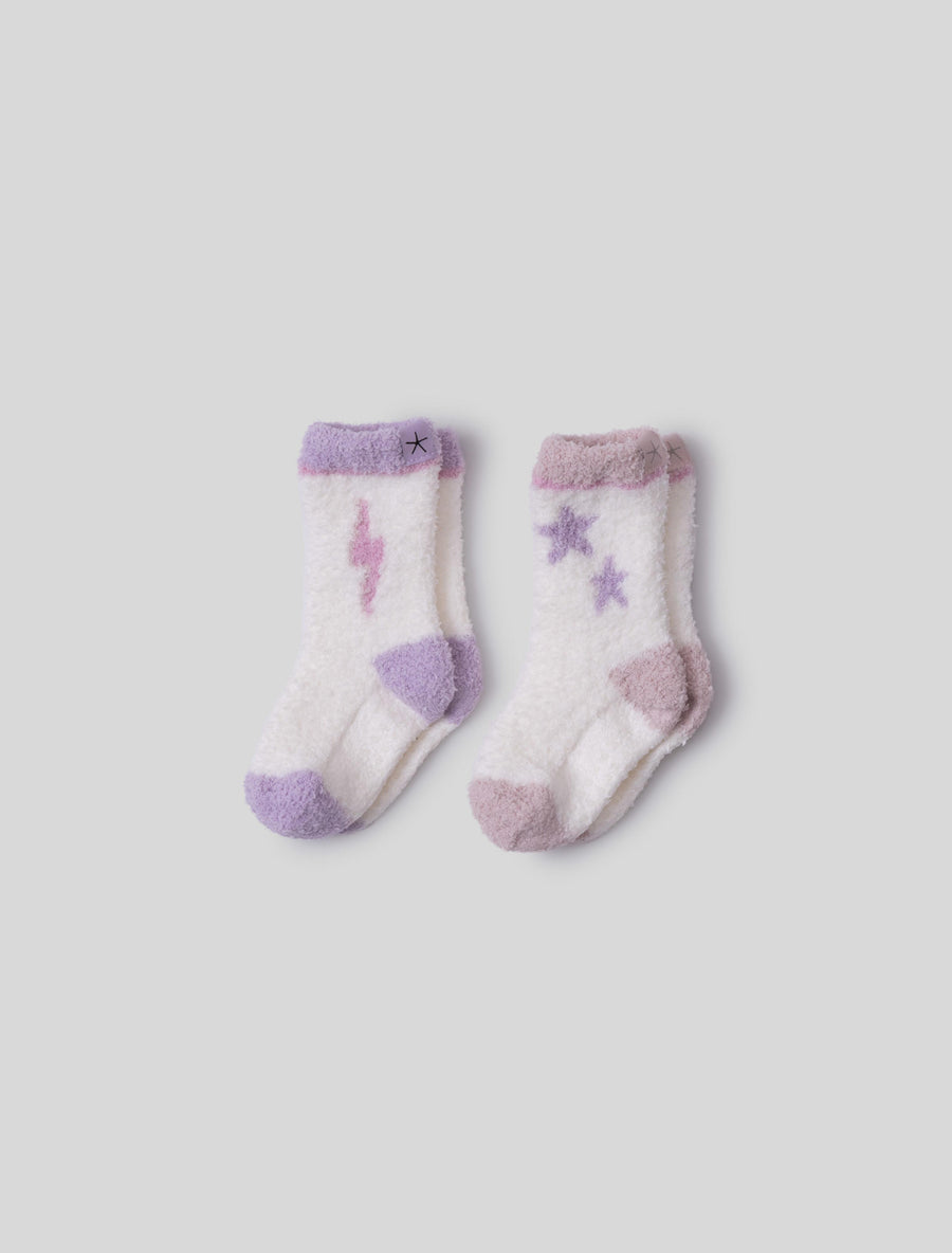 CozyChic® Toddler Space Adventure Sock Set | Dusty Rose