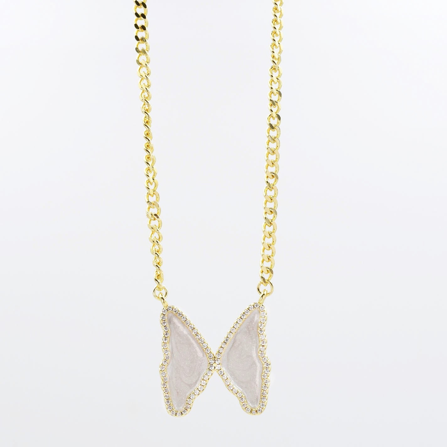 Shimmering Flutter Butterfly Necklace