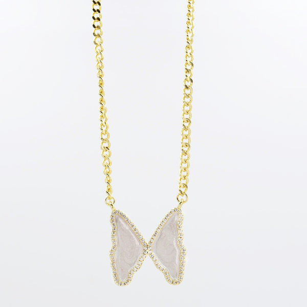 Shimmering Flutter Butterfly Necklace