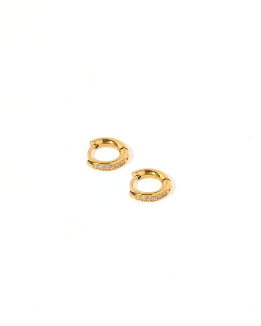 Huggie Earrings - Scarlett Hoop Gold 8mm