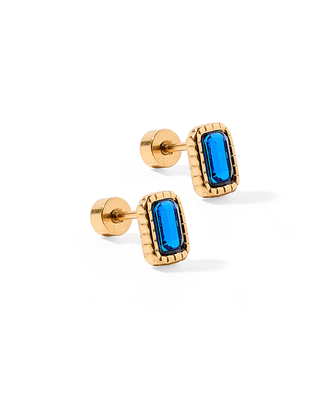 Screwback Stud Earrings | Madison Sapphire