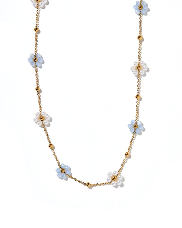 Gracie Necklace | Blue Flower