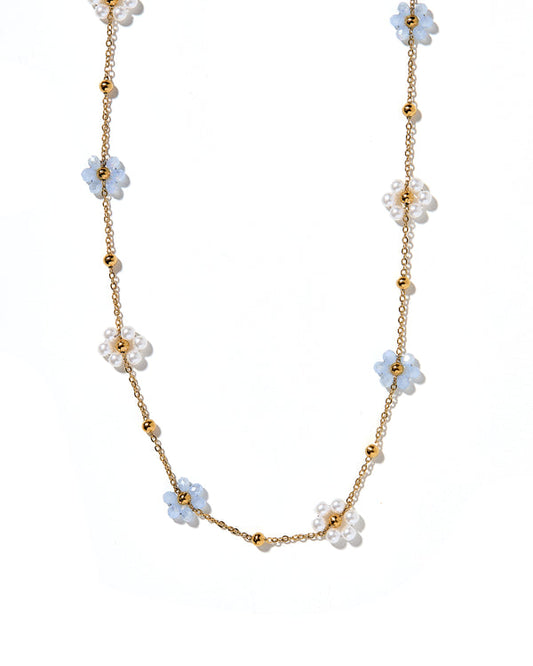 Gracie Necklace | Blue Flower