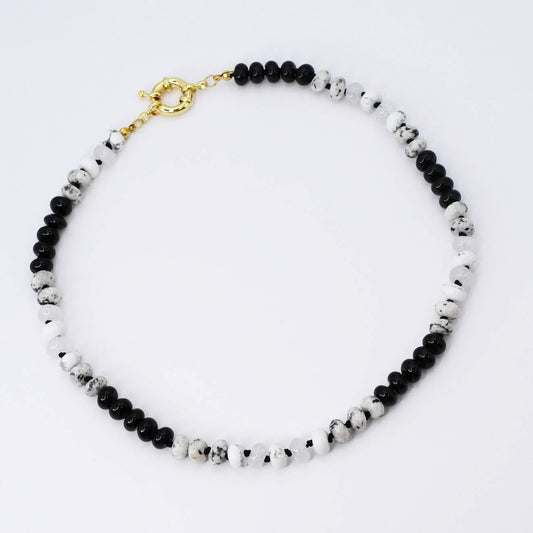 Brooke Black and White Gemstone