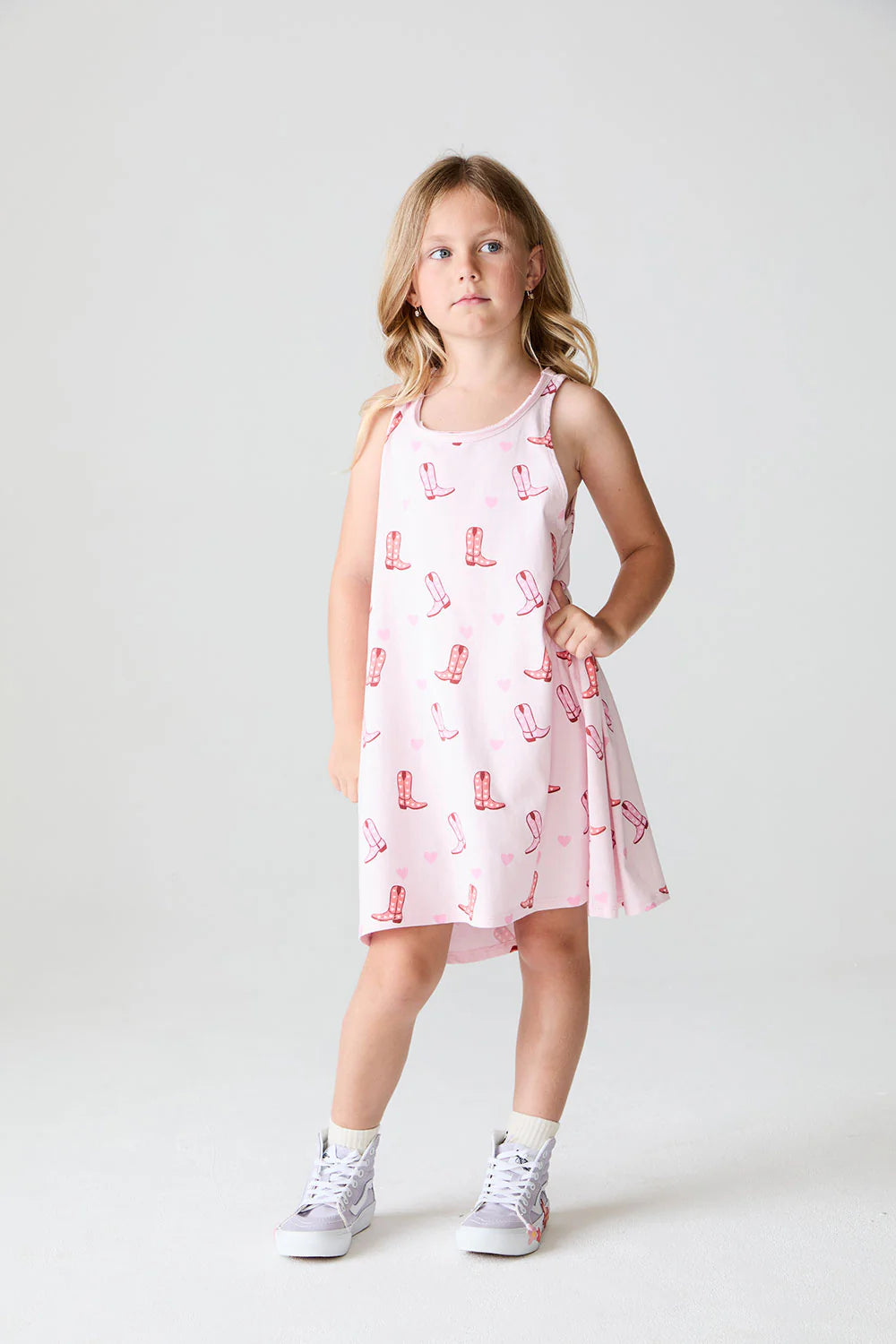 These Boots All Over Tank Dress