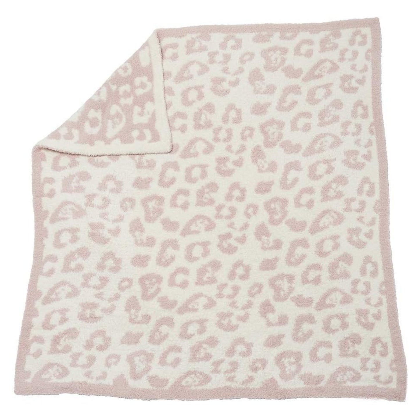 CozyChic In the Wild Baby Blanket | Dusty Rose & Cream
