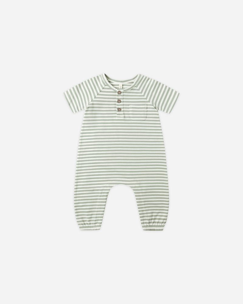 SHORT SLEEVE JUMPSUIT || FERN STRIPE