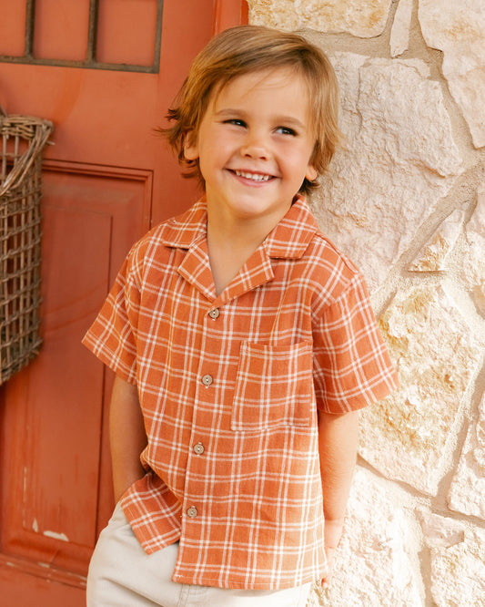 LAPEL COLLARED SHIRT || POPPY CHECK