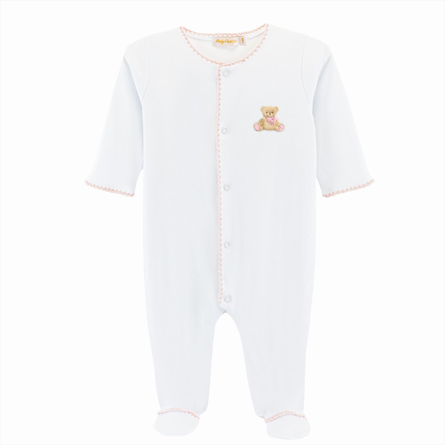 Footie w/ Crochet Trim | Pink Toys