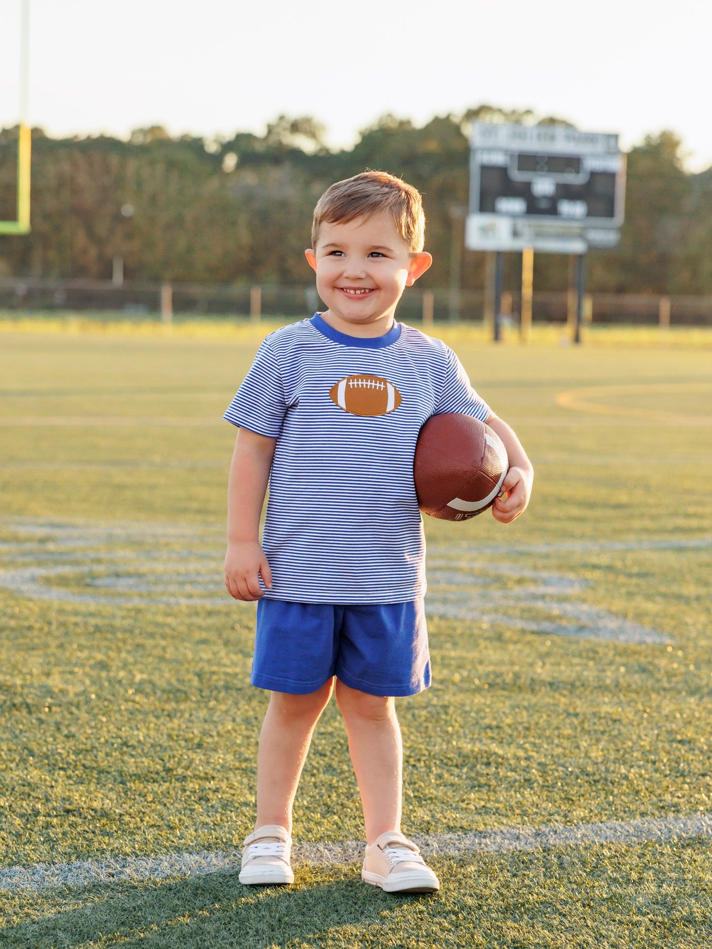 Microstripe Shirt | Royal Blue Football