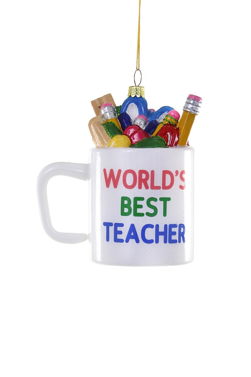World's Best Teacher Mug Ornament