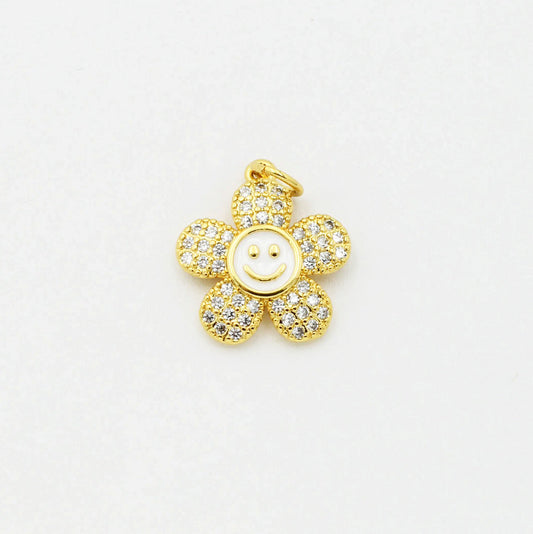 Smiley Flower Charm