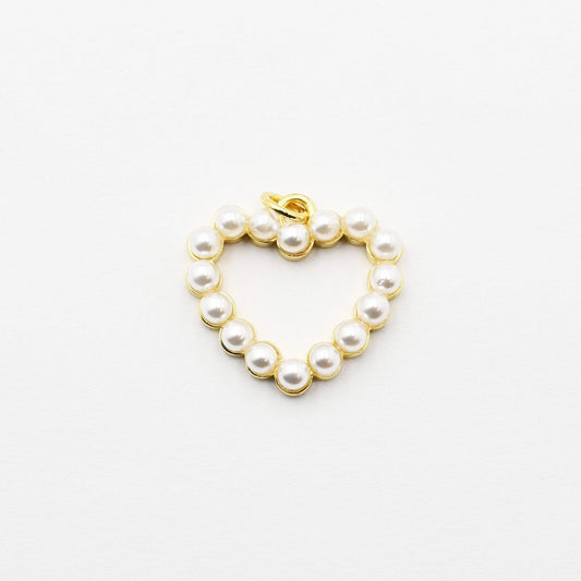 Pearl Heart Charm
