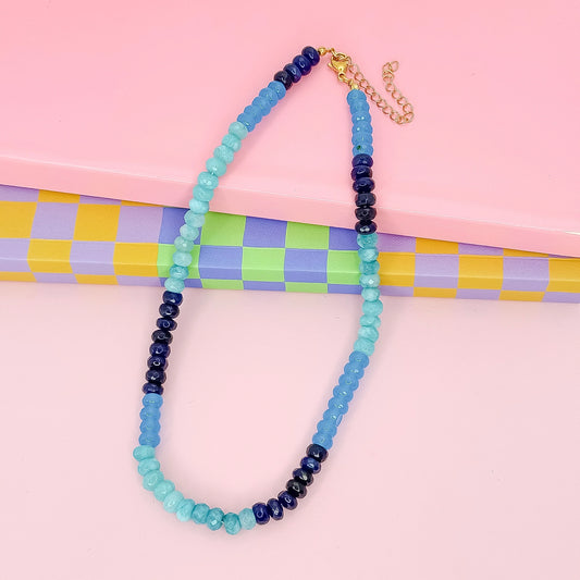 Shades of Blue Gemstone Necklace