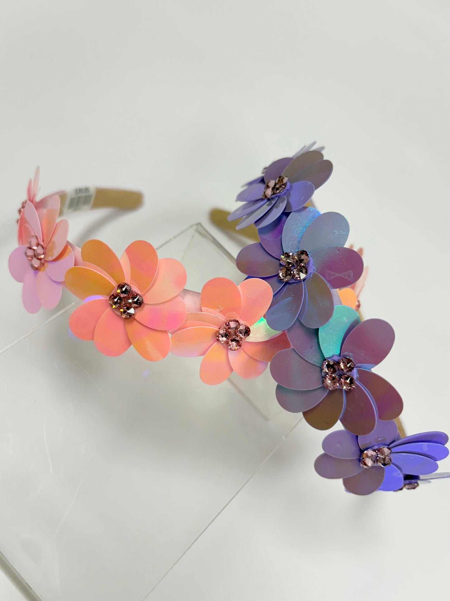 Crystallized Sequin Flower Halo Headband
