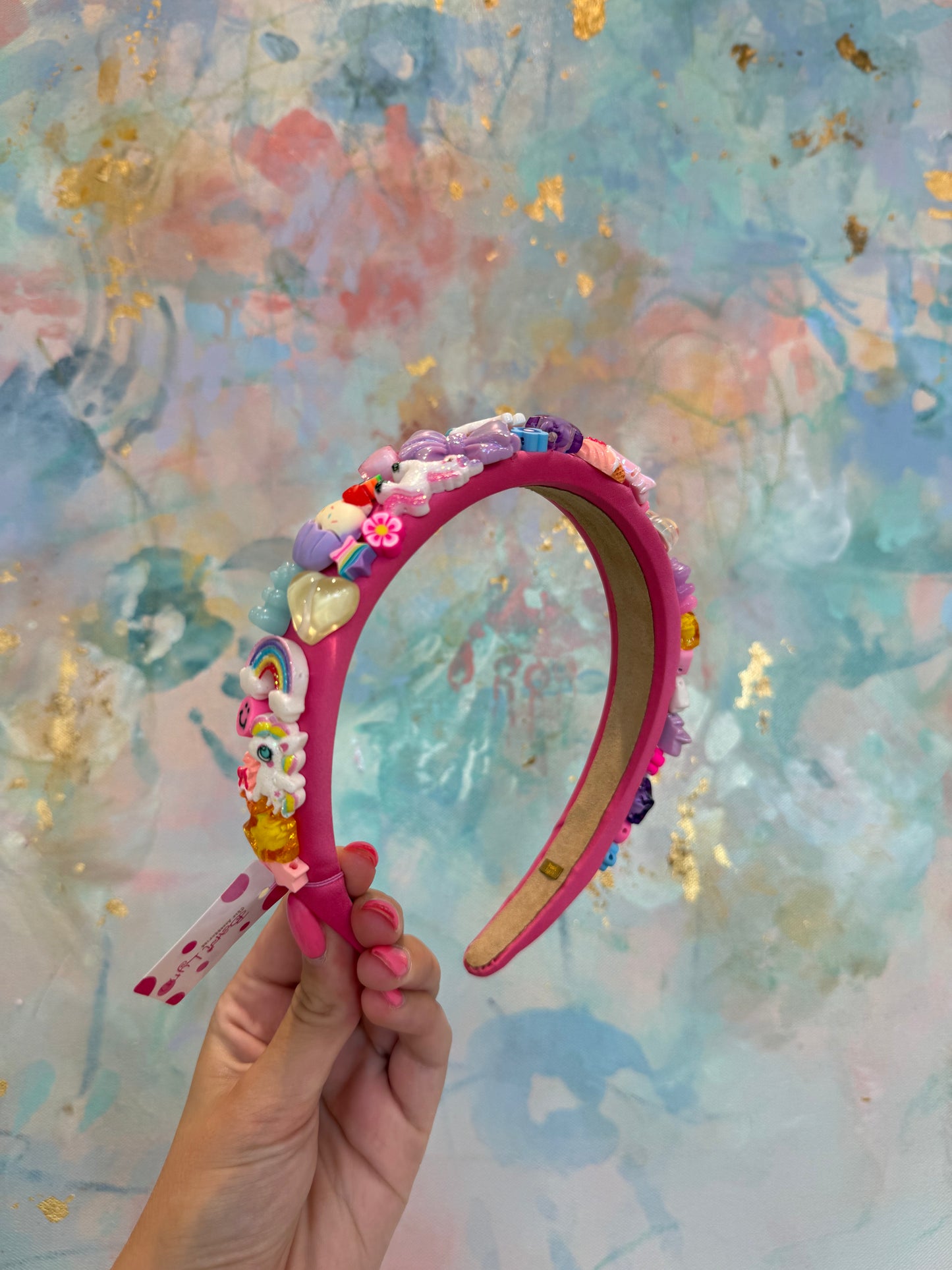 Multi Charm Headband | Pink