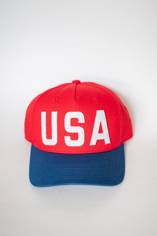 USA Felt Applique Twill Trucker Hat | Adult