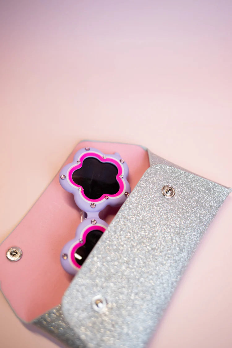 Flower Rhinestone Toddler Sunglasses | Purple