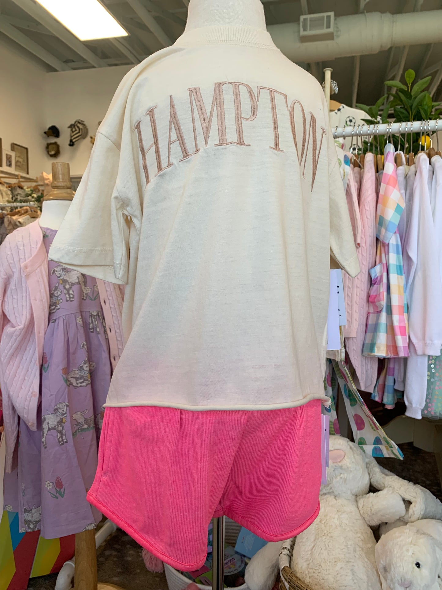 Hampton Embroidered Tee | Coconut