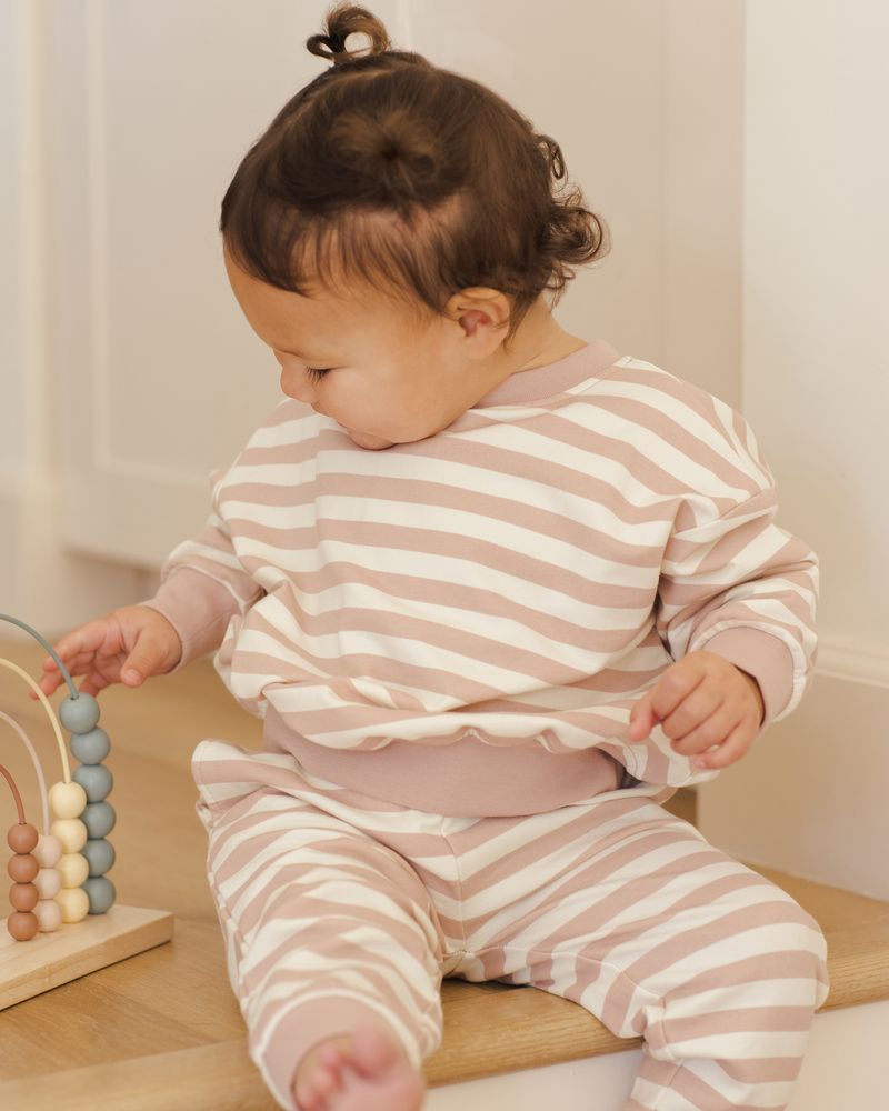 RELAXED SWEATPANT || PINK STRIPE