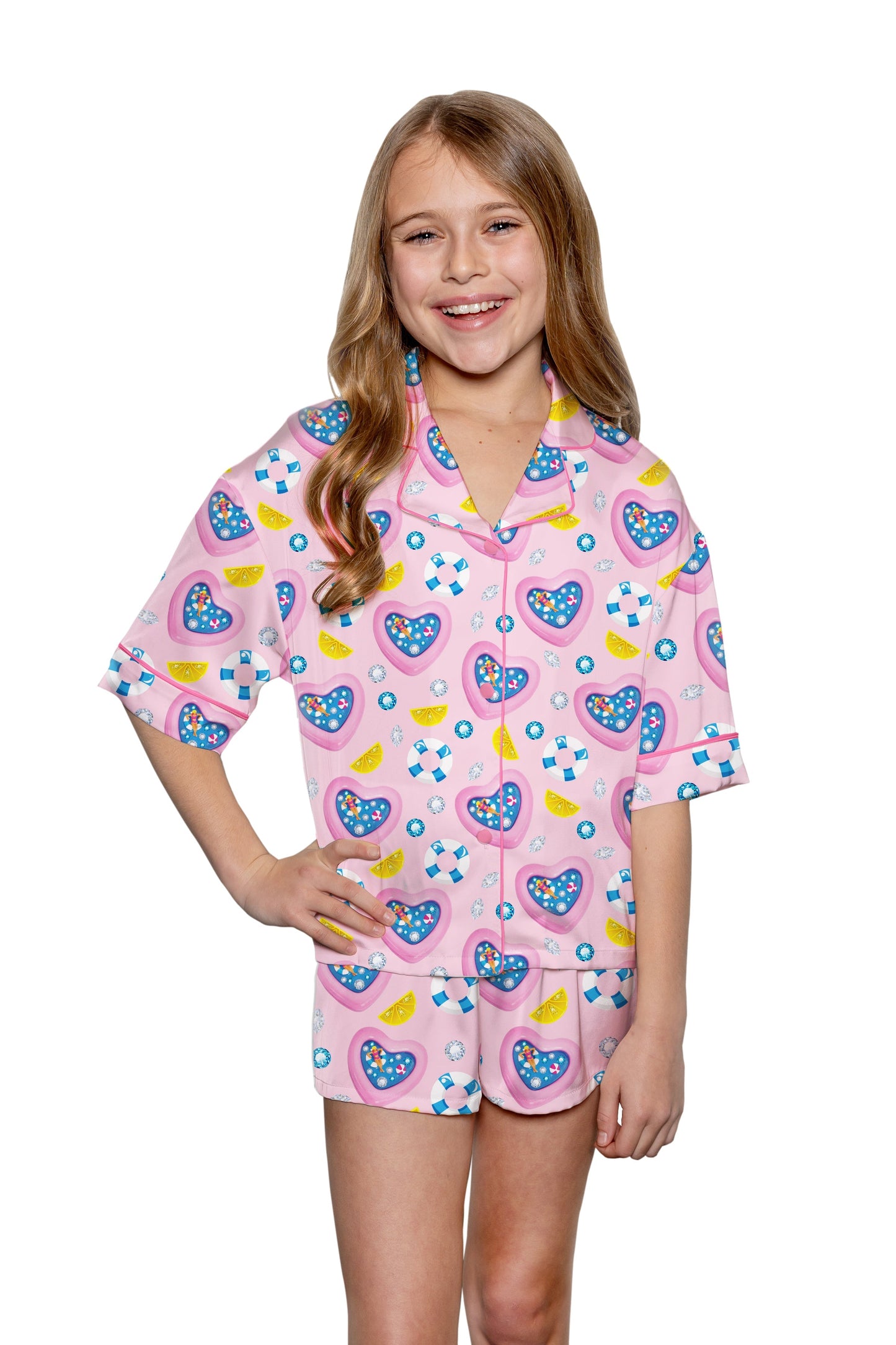 Girls Silky PJ Set | Pool Party