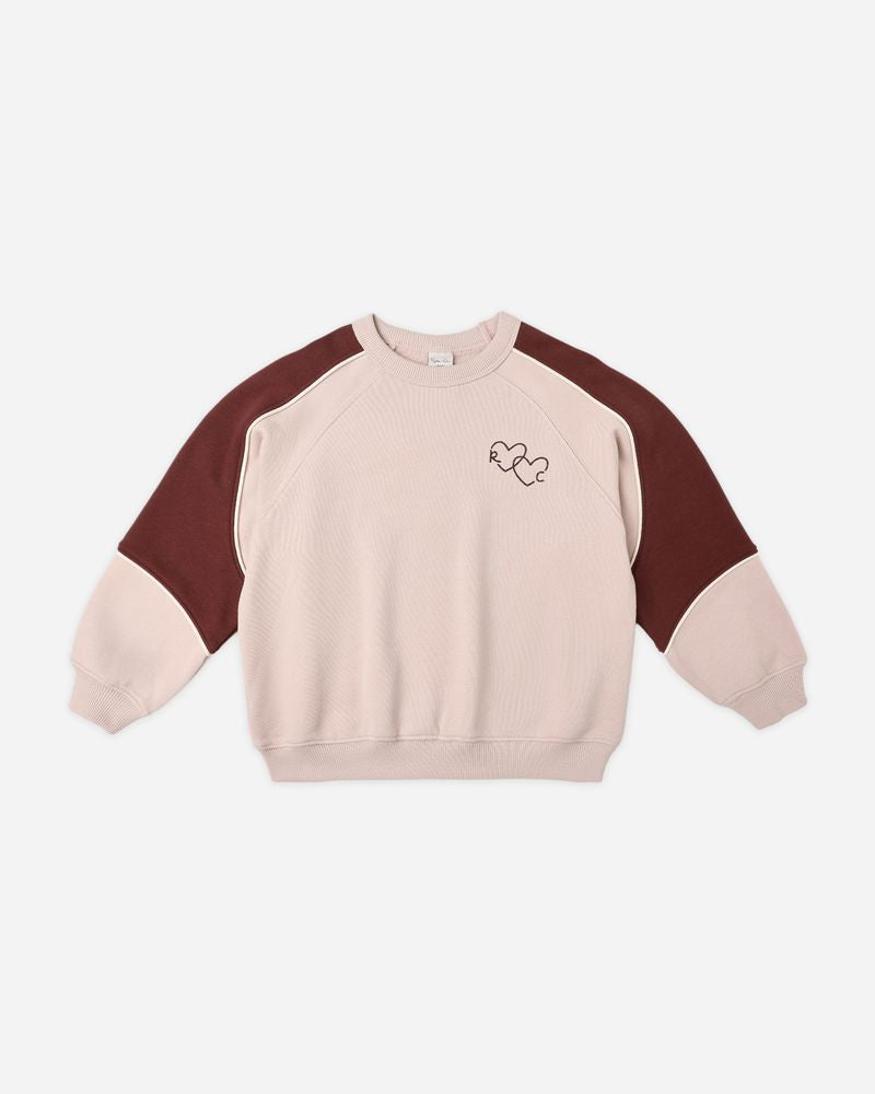 PANELED SWEATSHIRT || BLUSH
