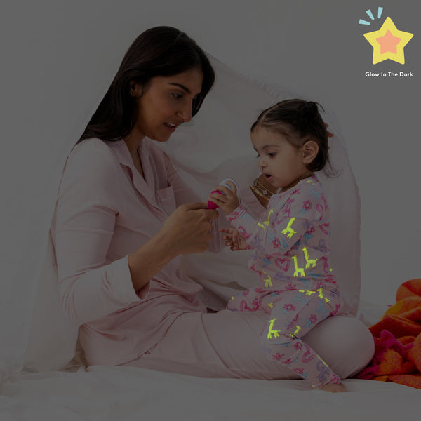 Magnetic Convertible Coverall | Pink Party Animals | Glow in the Dark