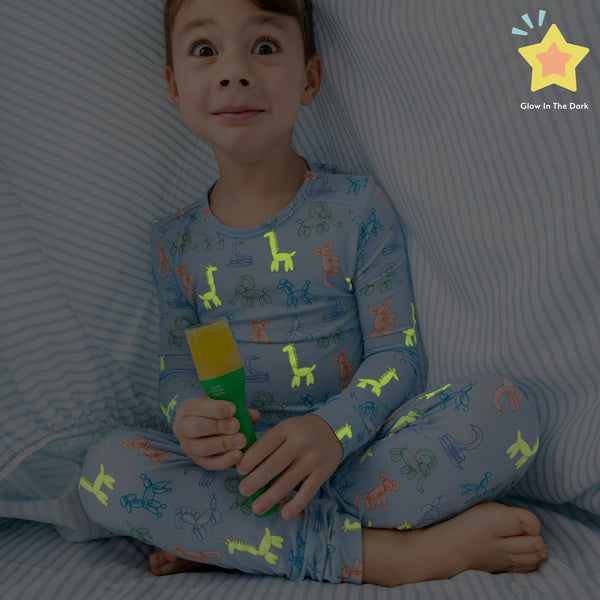 Magnetic PJ Set | Blue Party Animals | Glow in the Dark