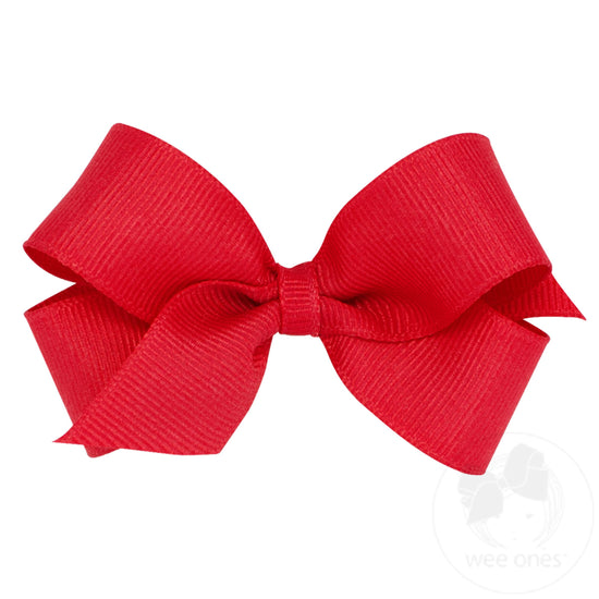 Small Classic Grosgrain Hair Bow | Red