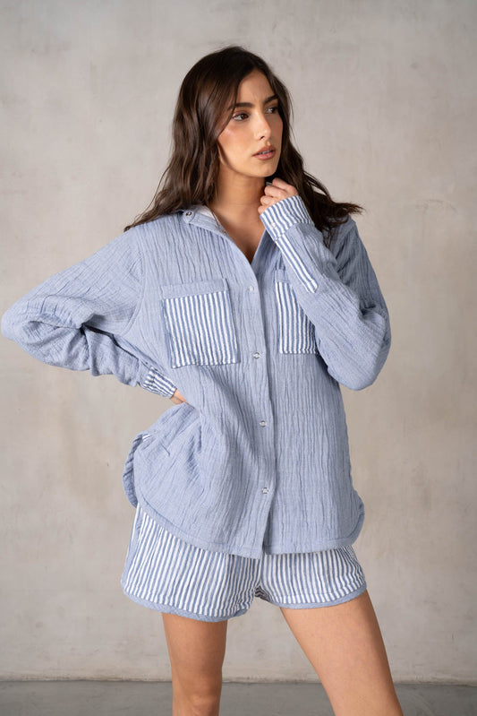 Coastal Set | Denim Stripe