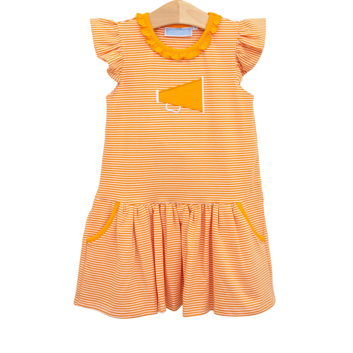 Microstripe Dress | Orange Megaphone