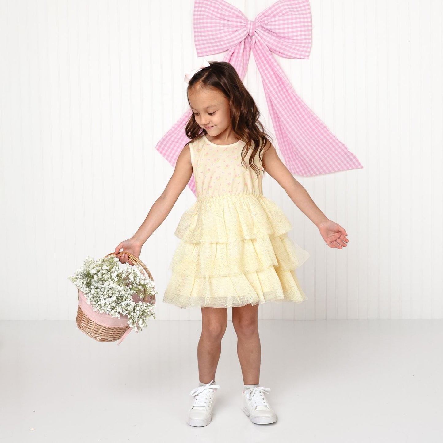 Lemon Floral Tank Tutu Dress