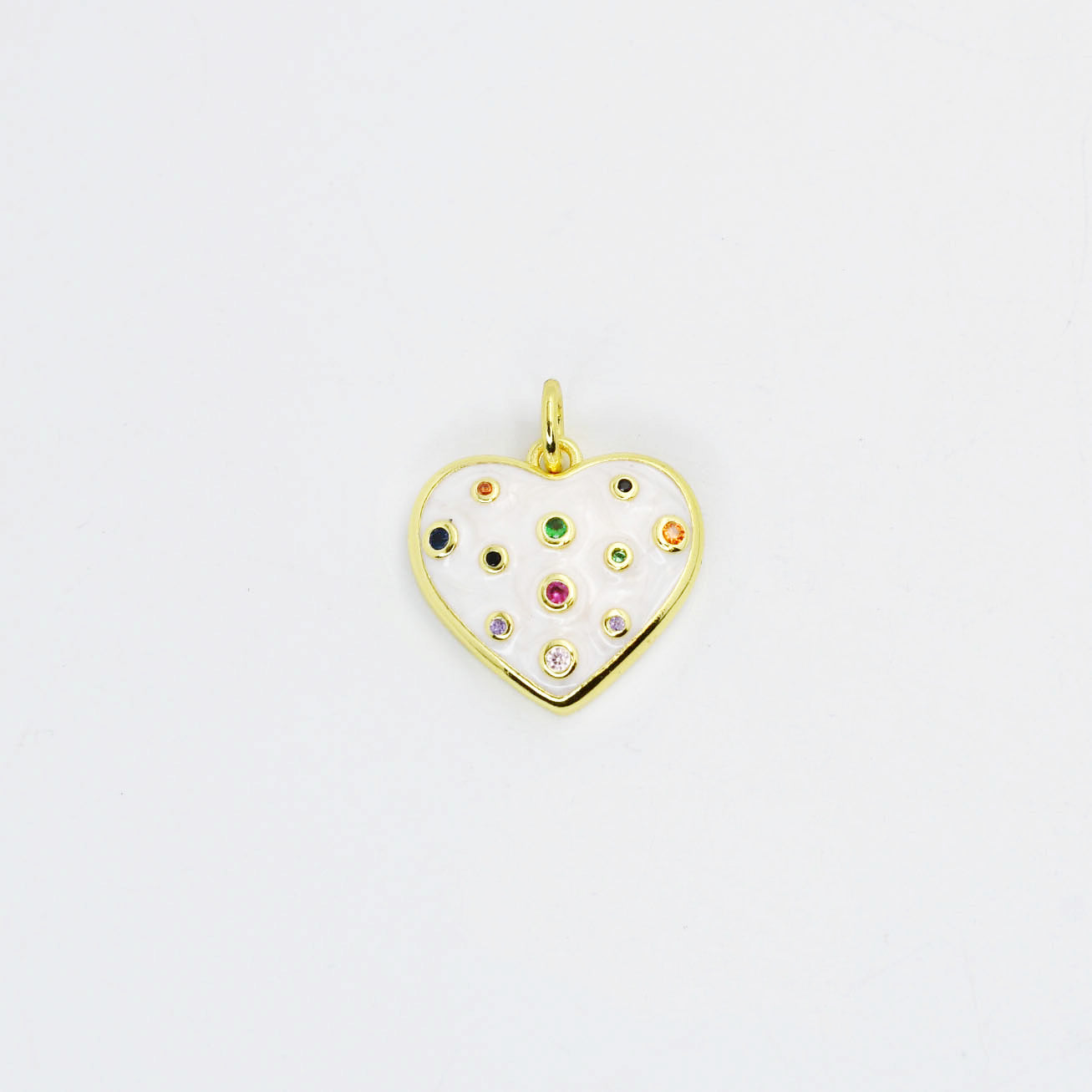 Multi Dot Heart Charm