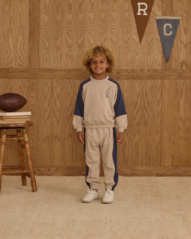 PANELED SWEATPANT || STONE