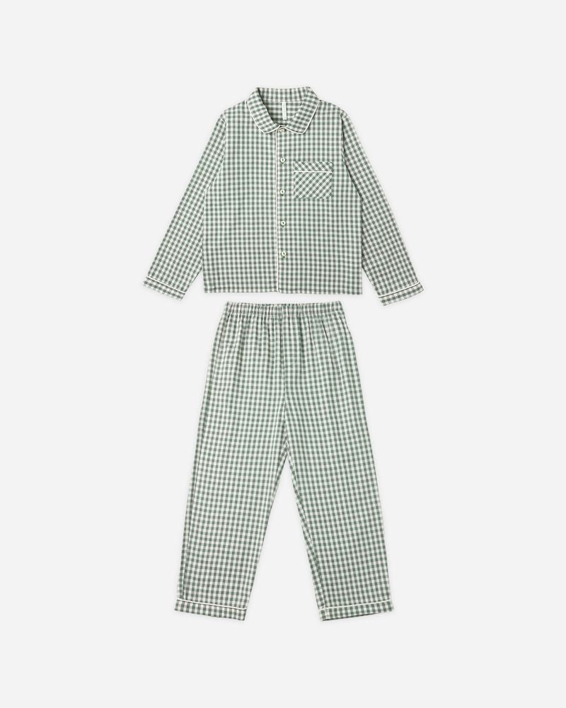 LONG SLEEVE PAJAMAS || EVERGREEN GINGHAM