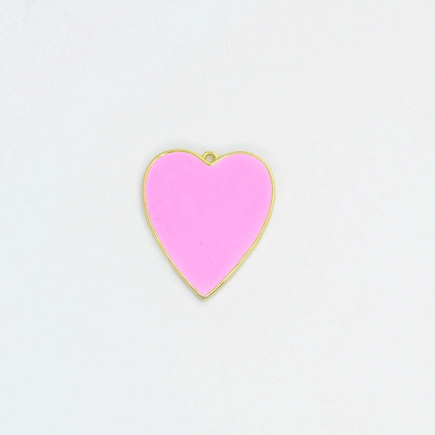 Pink Big Heart Charm