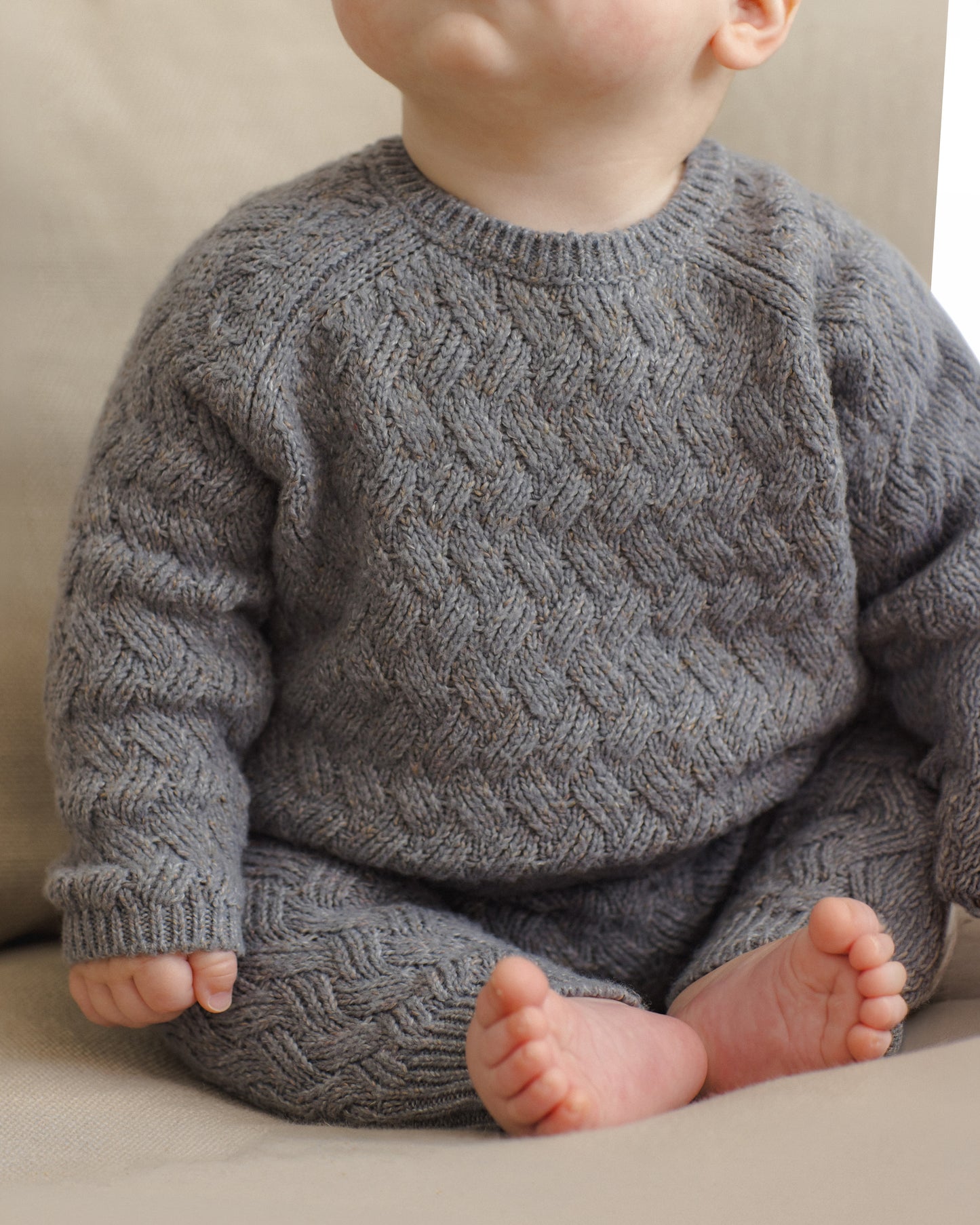 KNIT SWEATER || HEATHERED SLATE