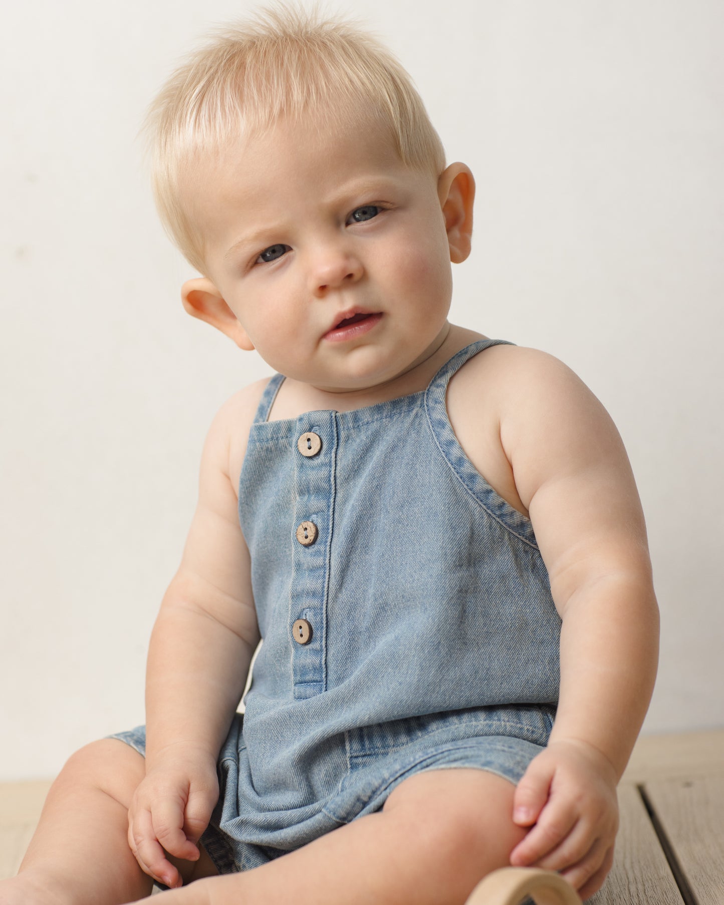 OAKLEY ROMPER || CHAMBRAY