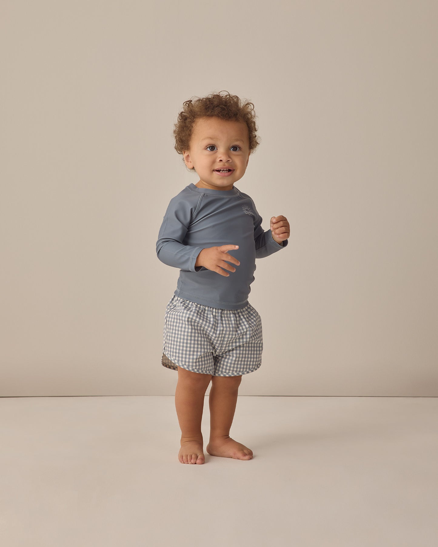 BOYS SWIM SHORT || OCEAN GINGHAM