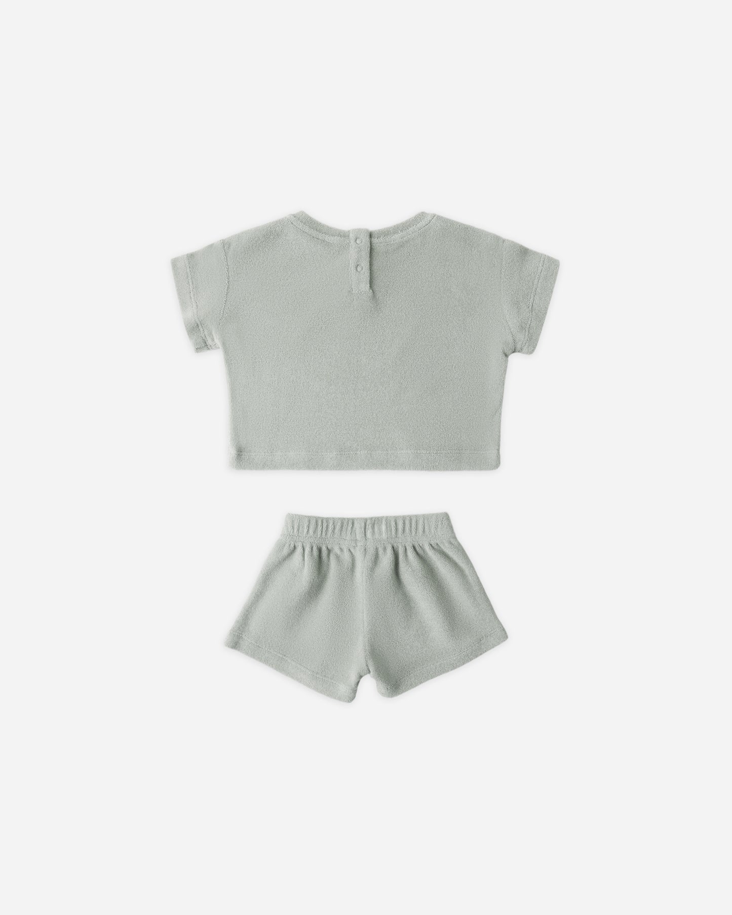 TERRY TEE + SHORT SET || SAGE