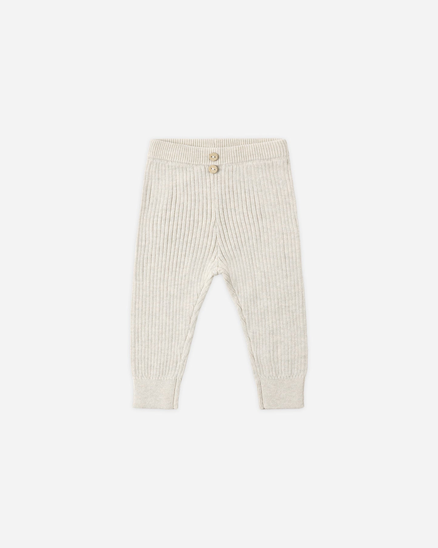 RIB KNIT LEGGING || HEATHERED OATMEAL