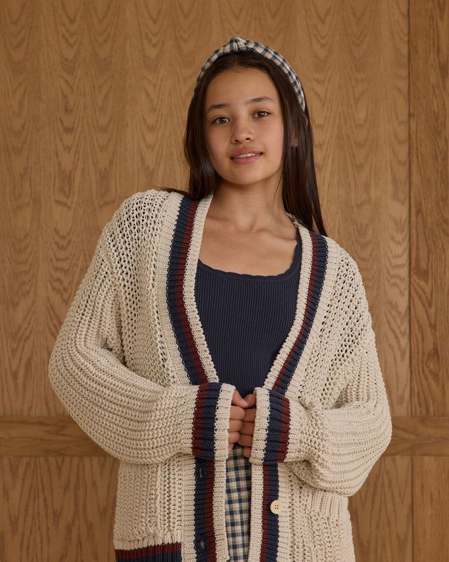 COLLEGIATE CARDIGAN || NATURAL TEEN