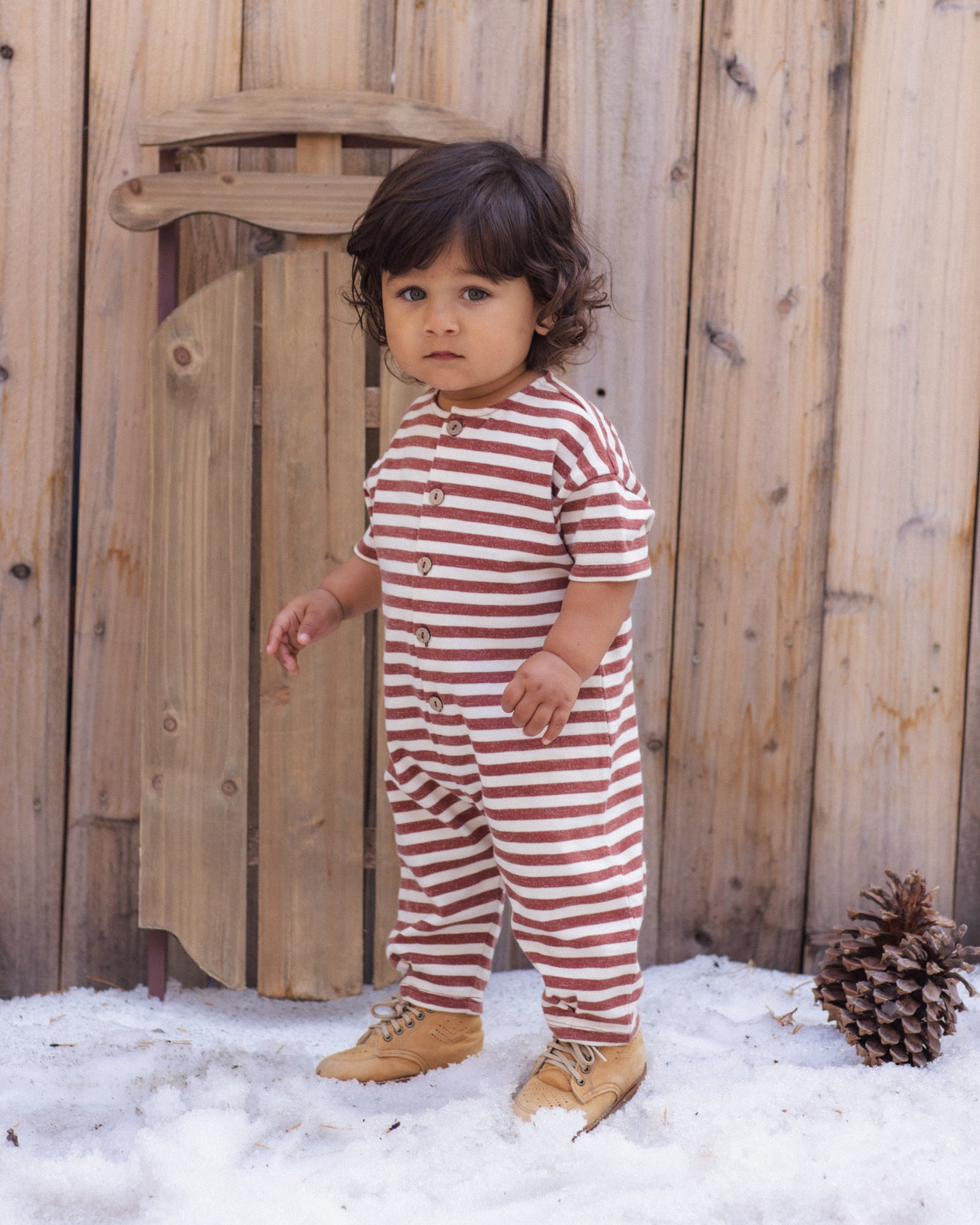 HAYES JUMPSUIT || BRICK STRIPE