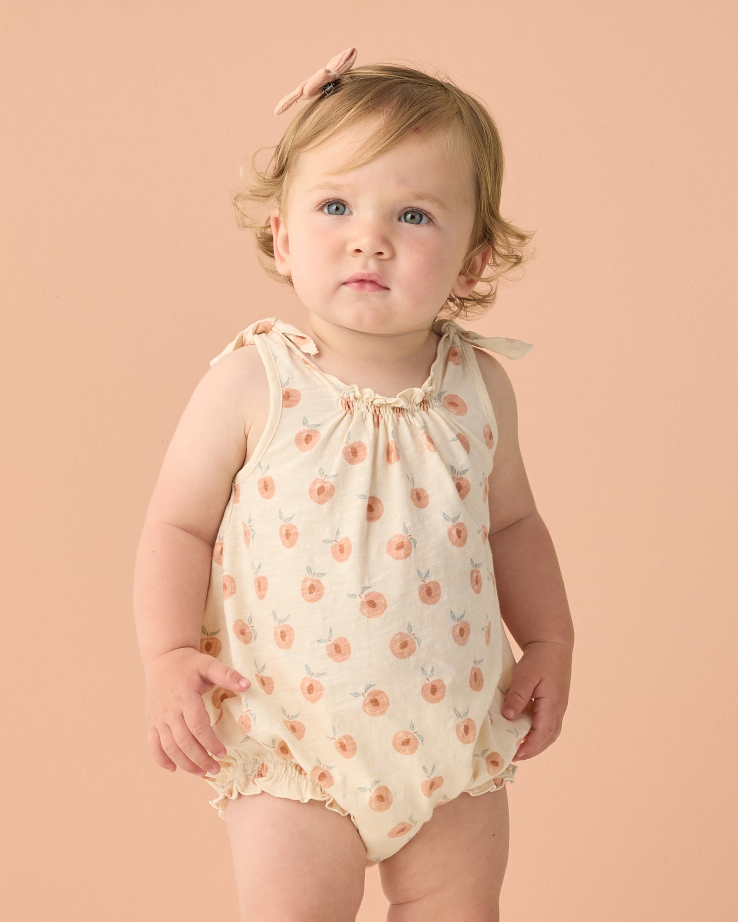SHOULDER TIE BUBBLE || PEACHES