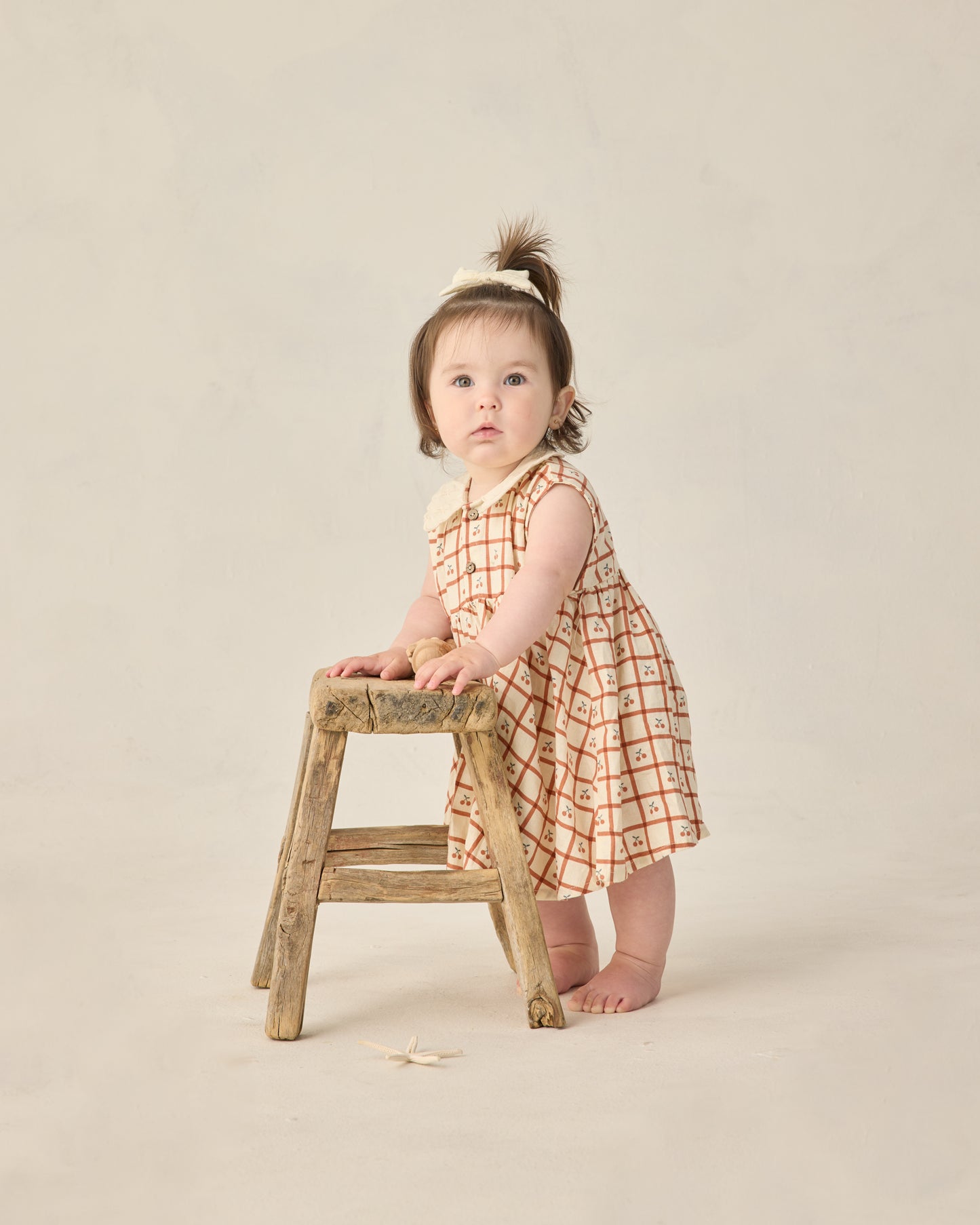 COLLARED BABYDOLL DRESS || CHERRY CHECK